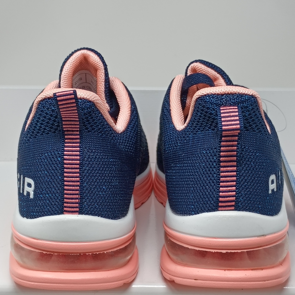 Women's Navy and Pink Sneakers - Picture 7 of 12